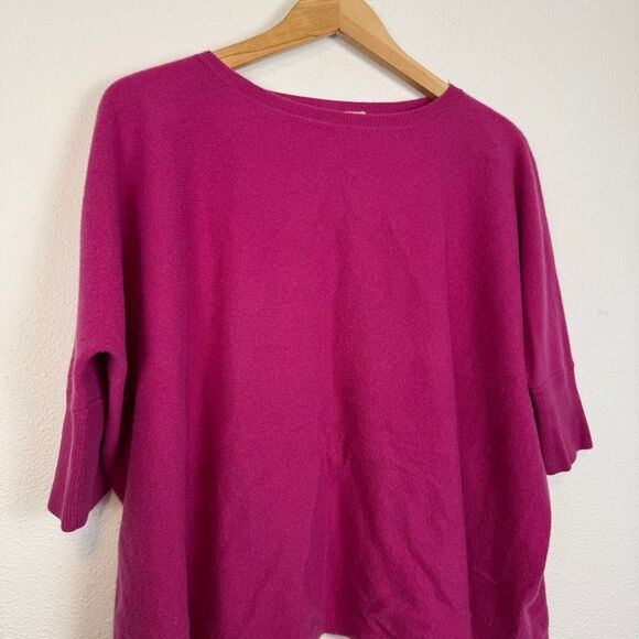 Garnett Hill 100% Cashmere Oversized Boxy Sweater Size Small - Picture 6 of 8